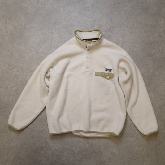 Patagonia snap-t synchilla fleece in cream - XL