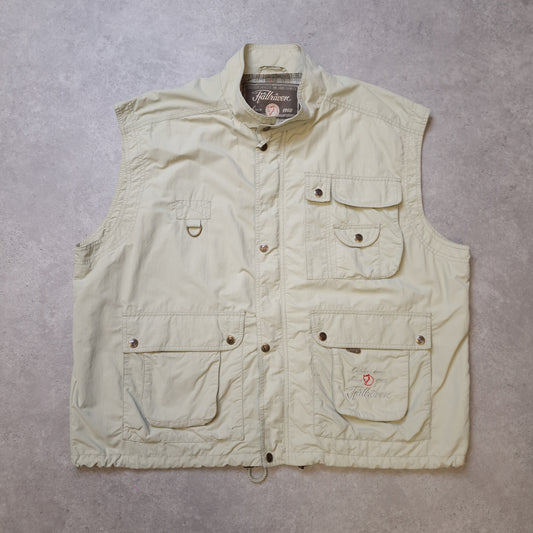 90s Fjallraven technical vest in cream - XL