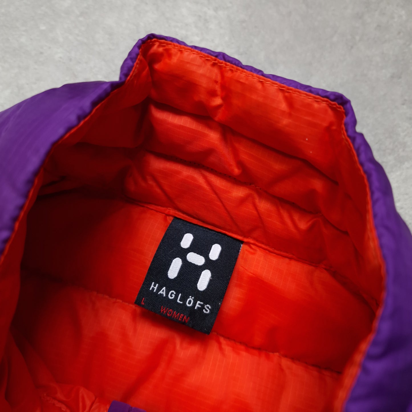 Haglofs down jacket in purple - Women's medium