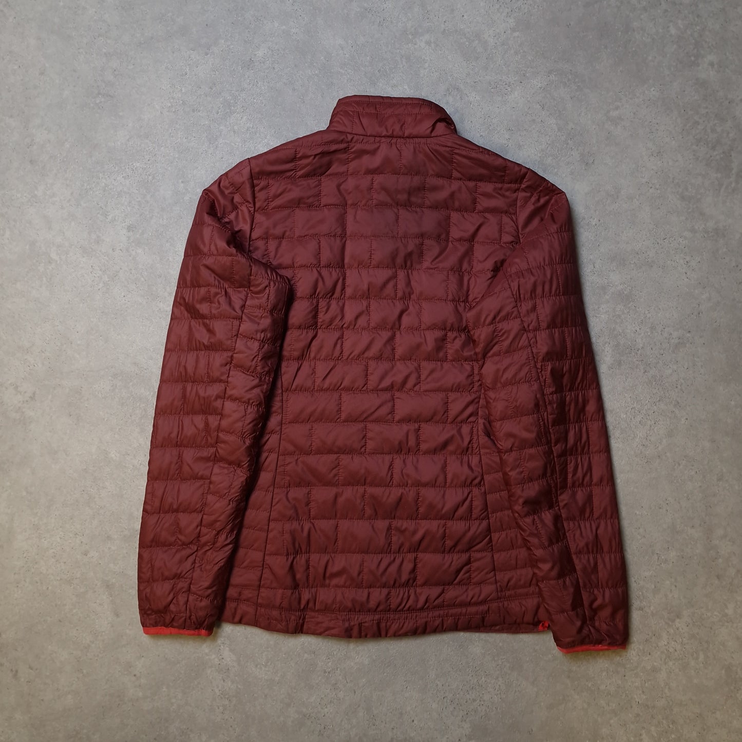 Patagonia primaloft nano puff jacket in burgundy - women's large