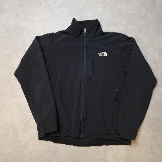 The North Face soft shell jacket in black - medium