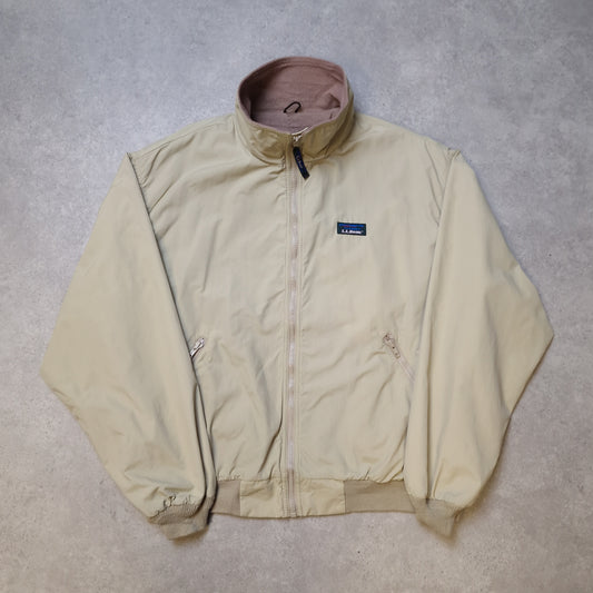 90s L.L Bean fleece lined jacket in cream - medium