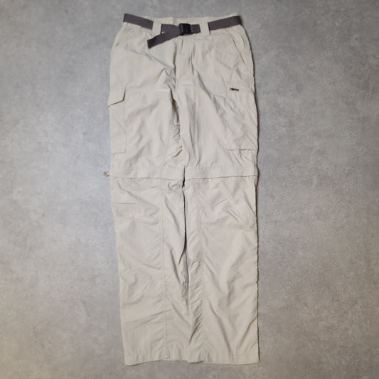 Columbia convertible omni shade trousers in cream - W30"