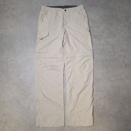 Columbia convertible omni shade trousers in cream - W32"