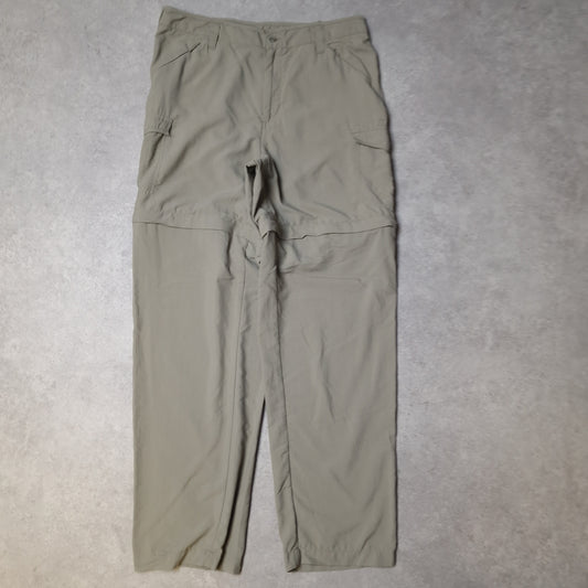 Columbia PFG convertible omni-shade trousers in khaki green - large