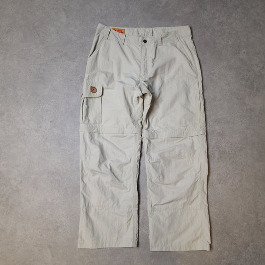 Fjallraven convertible trousers in cream - W34"