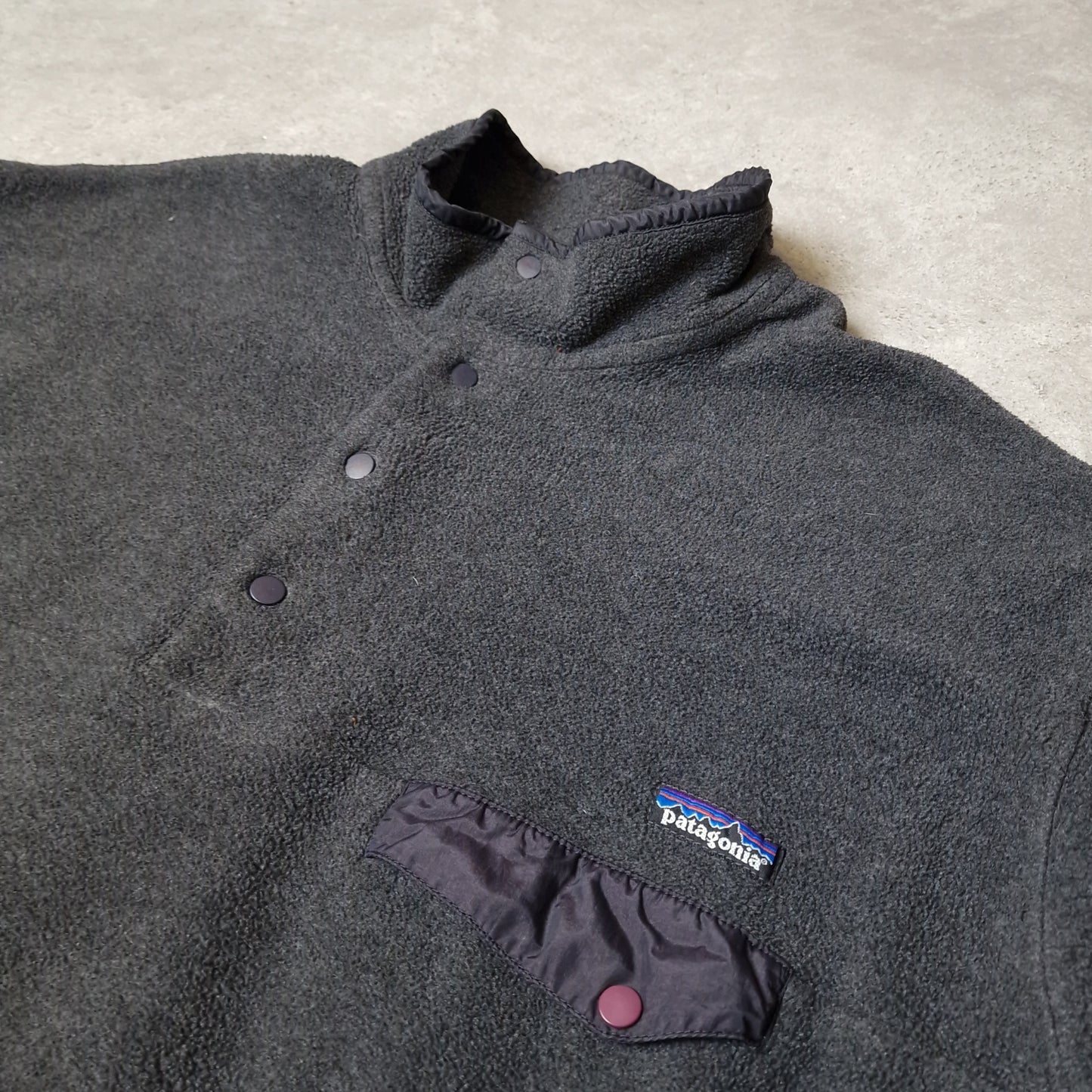 90s Patagonia synchilla snap t fleece in grey - XXL